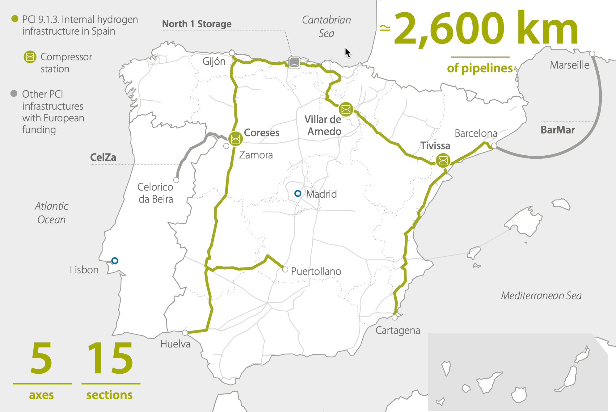 Enagás unveils 393 km green hydrogen backbone route in Valencian Community