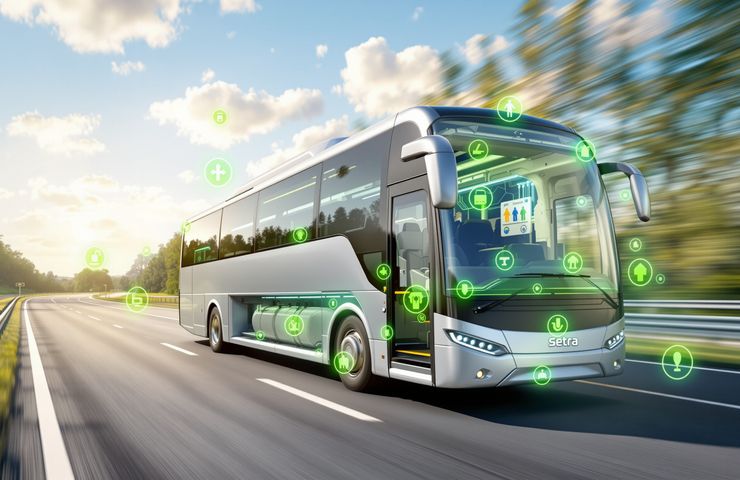 Hydrogen fuel cells power Daimler Buses' H₂ Coach road trials in Germany