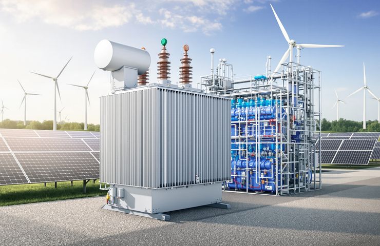 Green Hydrogen Production Scaled Up with Hitachi Energy’s RESIBLOC Rectifier Transformers for KK Wind Solutions