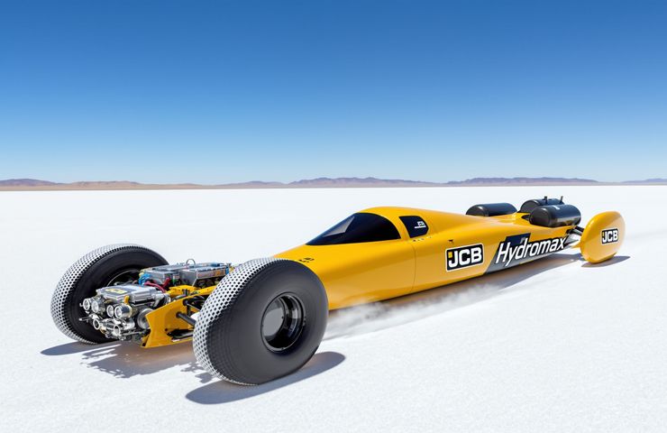 Hydrogen Energy News: JCB Hydromax Aims 350 mph at Bonneville with Hydrogen Combustion Engine