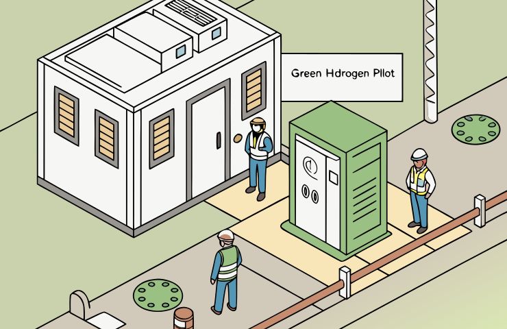 Green Hydrogen Powers National Highways Construction Compound in Bootle