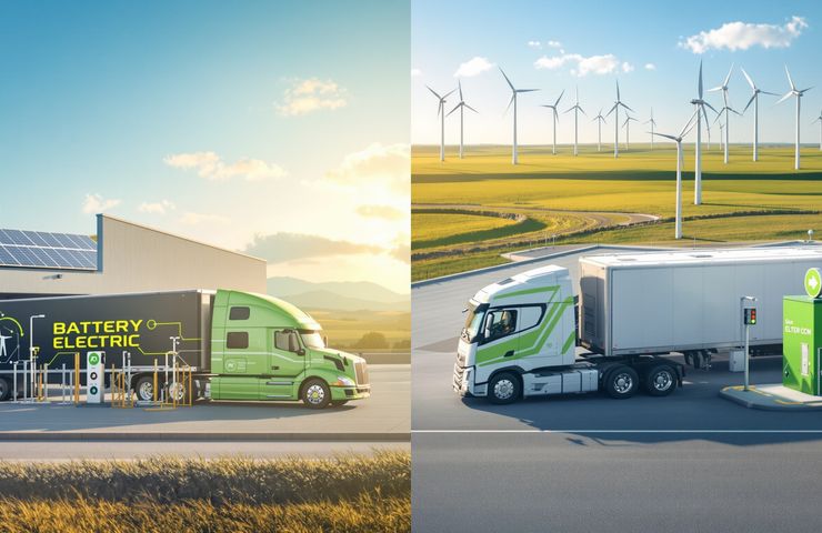 Hydrogen fuel cell vs battery electric: Life-cycle analysis of zero-emission heavy-duty trucks