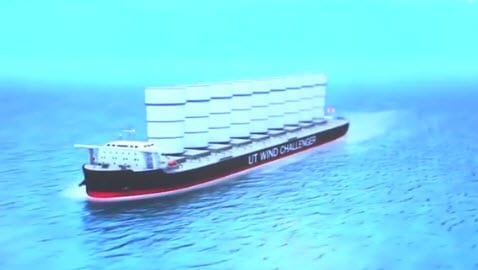 Giant metal sails could cut down pollution of cargo ships - Hydrogen Fuel News