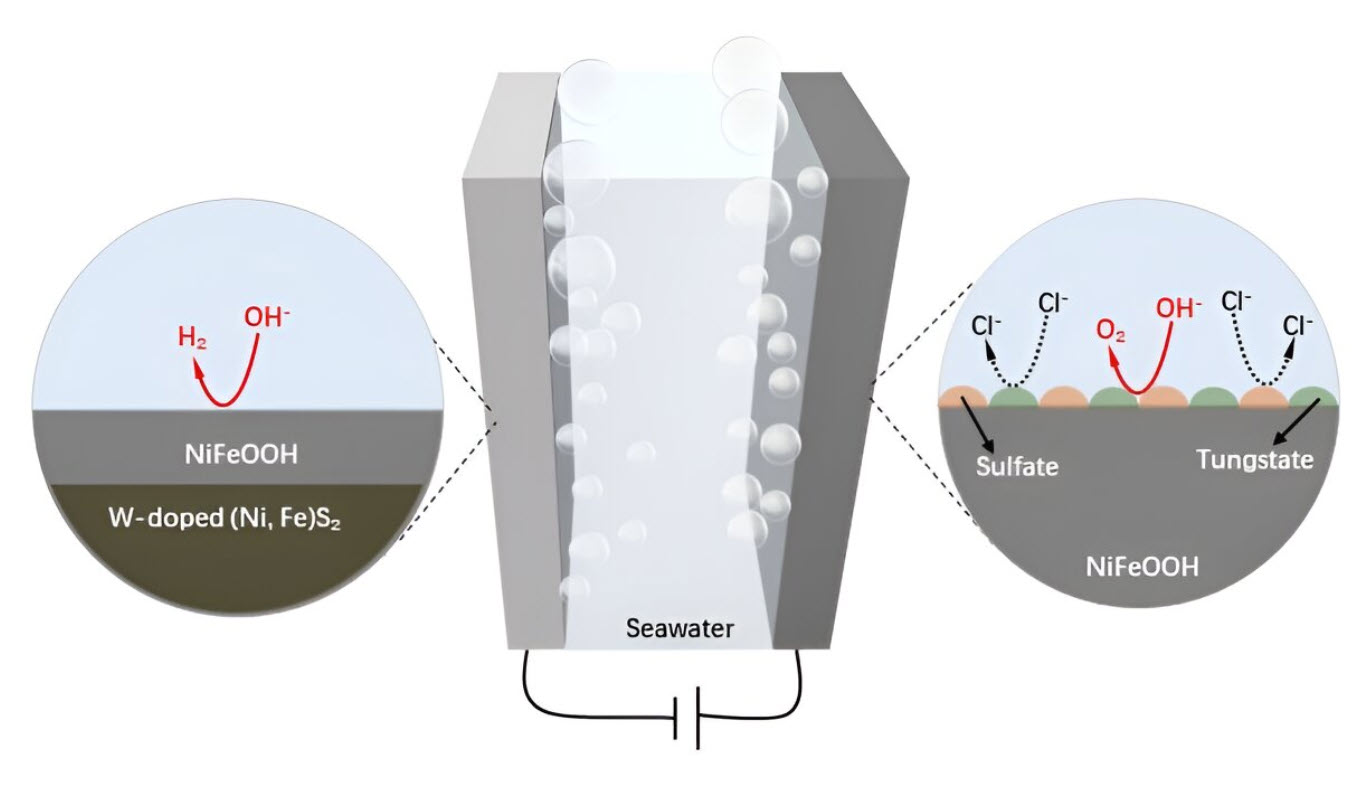 seawater electroylsis breakthrough in science news