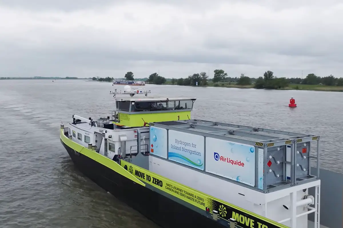 First inland hydrogen container ship launched by FPS and Nike - H2 News