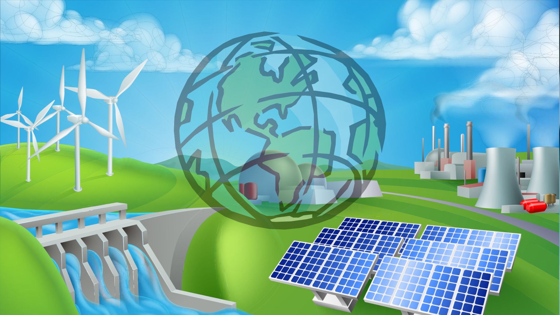 solar, wind, hydroelectric, or nuclear power