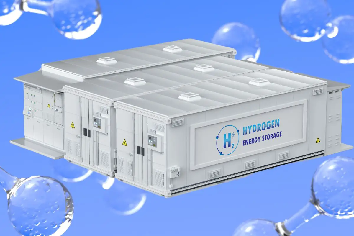 Hydrogen Storage - Concept Image of storing hydrogen energy