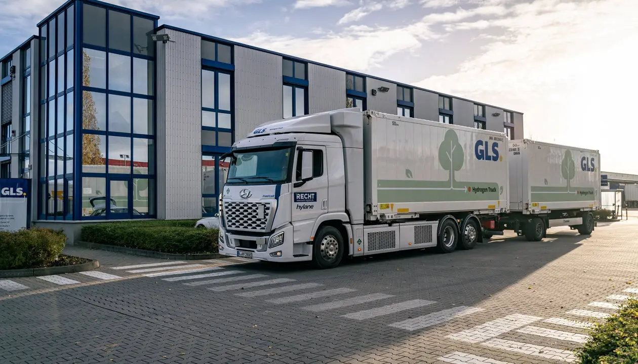 Hyundai hydrogen truck three-axle with Allison Transmissio