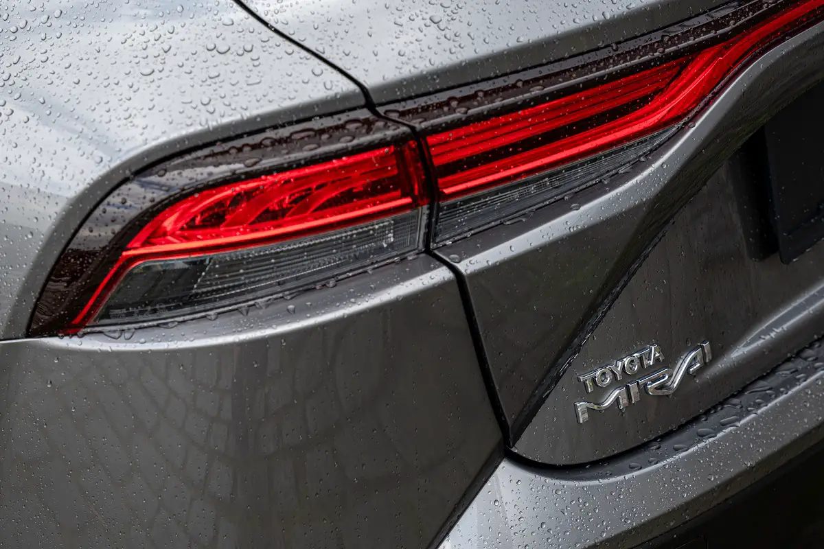 Hydrogen Taxis - Back of a Toyota Mirai