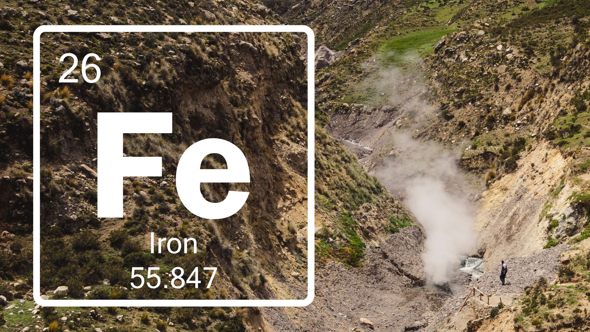 iron-rich minerals creating hydrogen gas