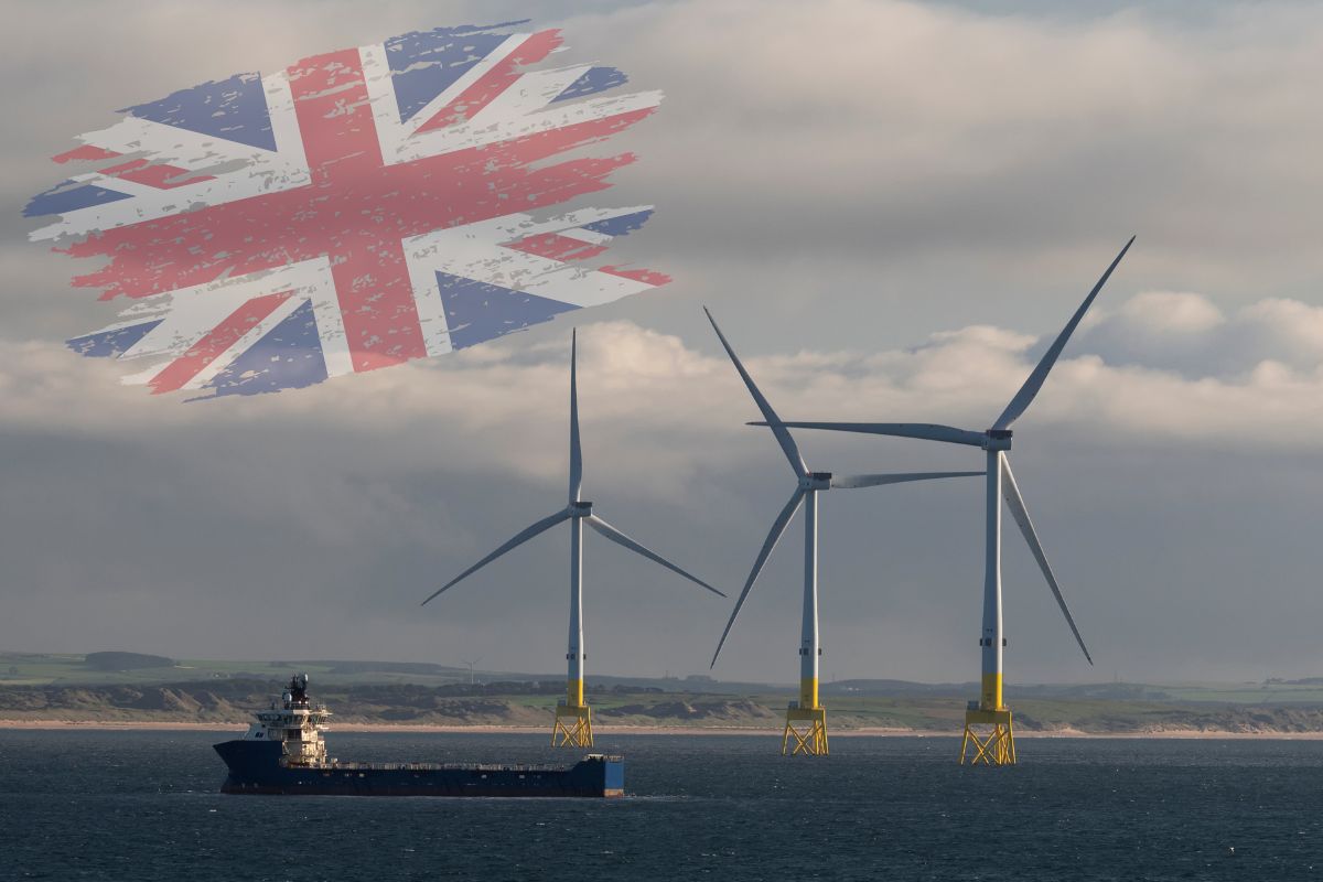 Hydrogen production - Image of Offshore Wind Turbines near Aberdeen