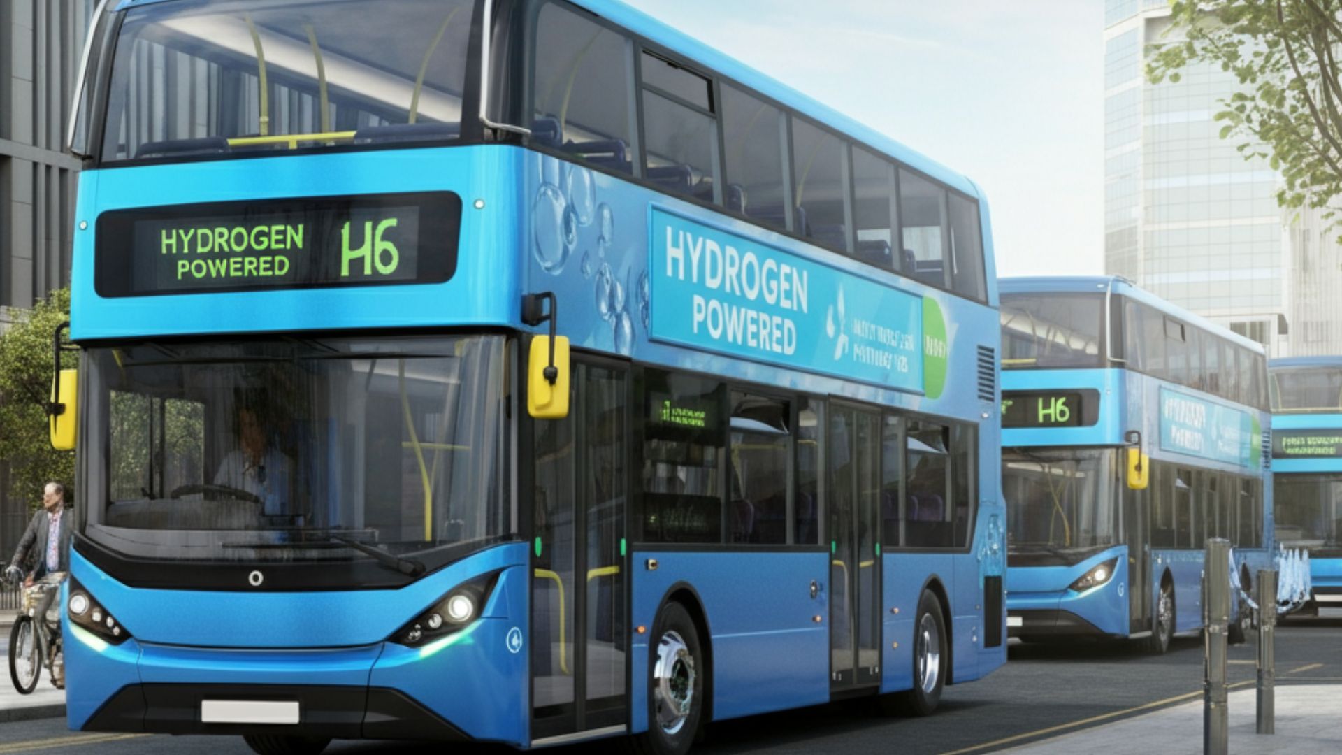 hydrogen-powered double decker buses