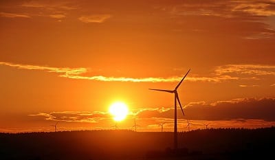 Wind Energy - Wind Farm at Sunrise