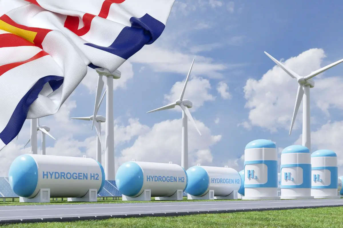 Green H2 powered by wind - Newfoundland and Labrador flag
