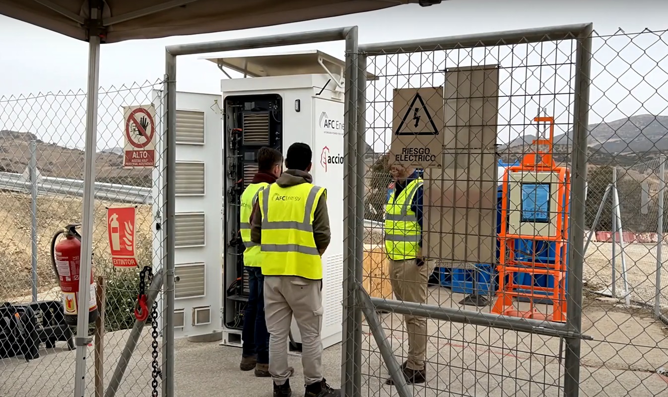 Hydrogen Generator - AFC Energy and ACCIONA showcase - Image Source - AFC Energy YouTube